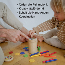 Lade das Bild in den Galerie-Viewer, Montessori WoodToy - zur Förderung der Feinmotorik
