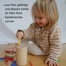 Lade das Bild in den Galerie-Viewer, Montessori WoodToy - zur Förderung der Feinmotorik
