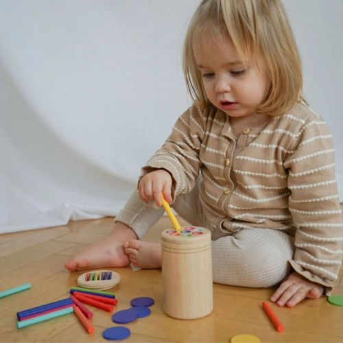 Montessori Holzspielzeug – Feinmotorik Becher - Lanessia