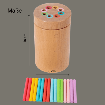 Montessori Holzspielzeug – Feinmotorik Becher - Lanessia